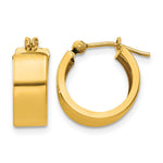 14k 5x Polished Hoop Earrings