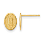 14k Polished Small Our Lady of Guadalupe Post Earrings