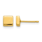 14k Polished Square Post Earrings