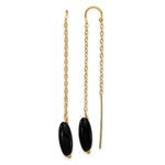 14k Onyx with U Threader Earrings