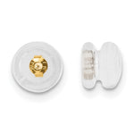 Silicone Sliders 14k YG Mushroom 1 Pair