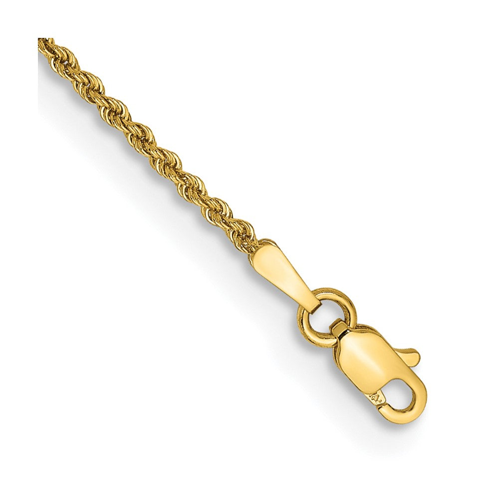 14K 6 inch 1.5mm Regular Rope with Lobster Clasp Chain