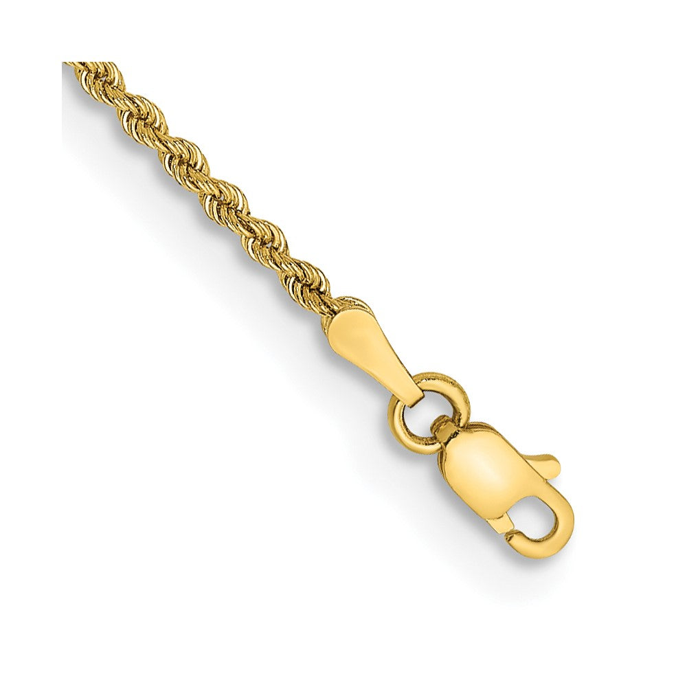 14K 6 inch 2mm Regular Rope with Lobster Clasp Chain