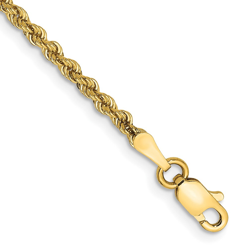 14K 7 inch 2.25mm Regular Rope with Lobster Clasp Chain