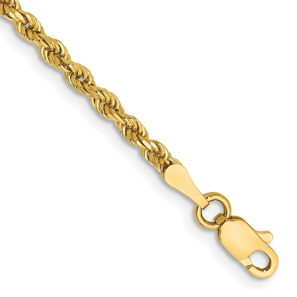 14K Diamond-cut Rope with Lobster Clasp Anklet