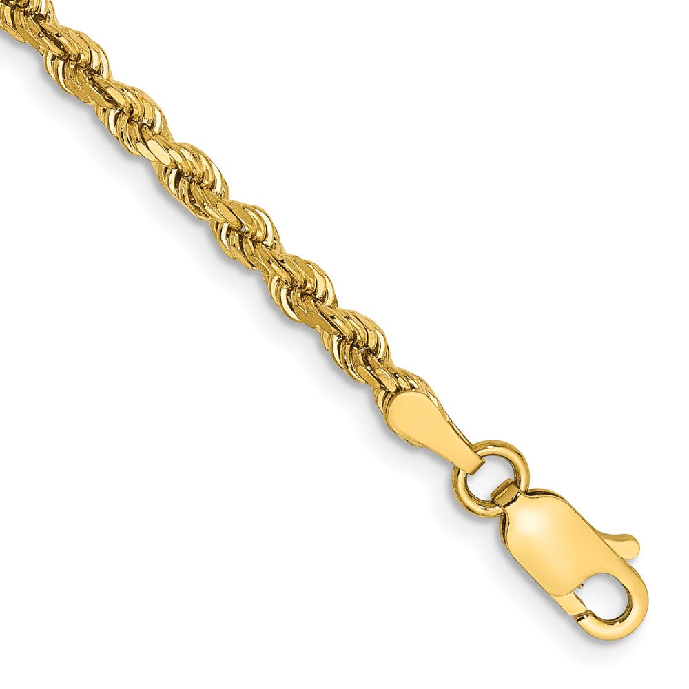 14K Diamond-cut Rope with Lobster Clasp Chain