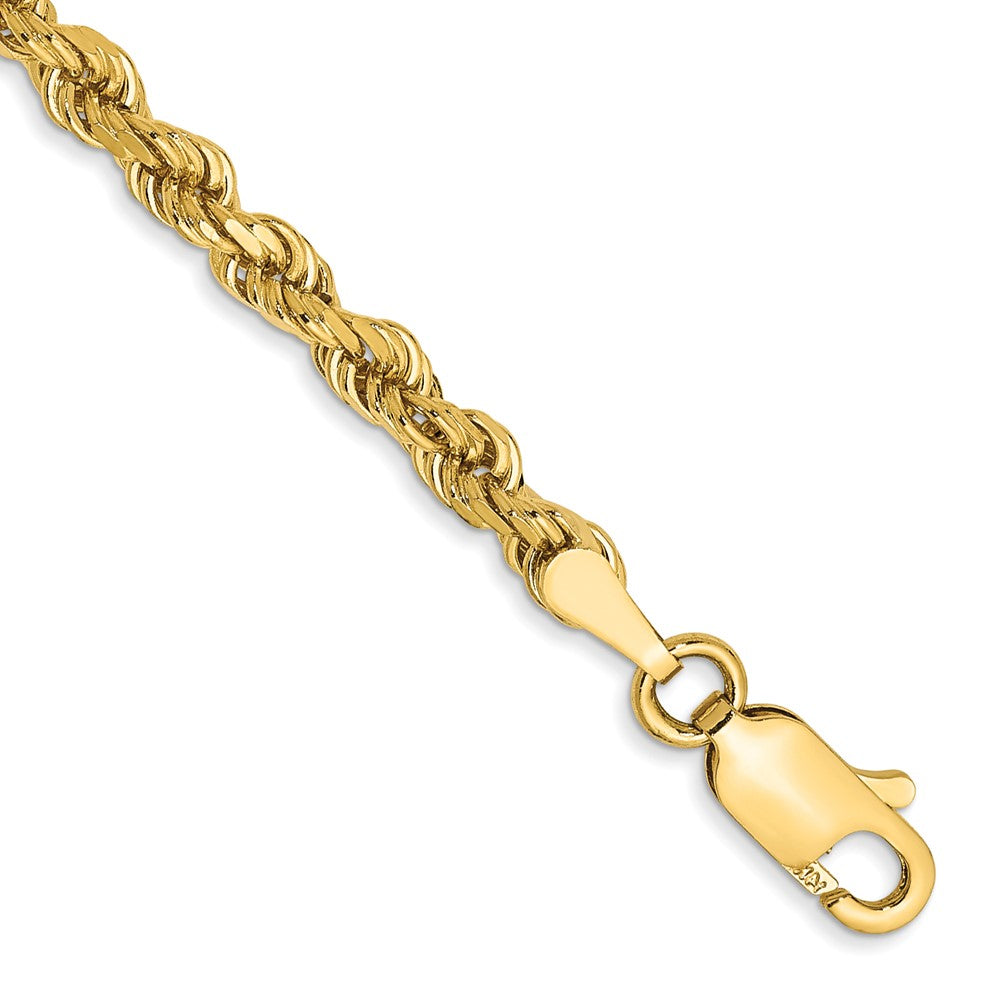 14K Diamond-cut Rope with Lobster Clasp Chain