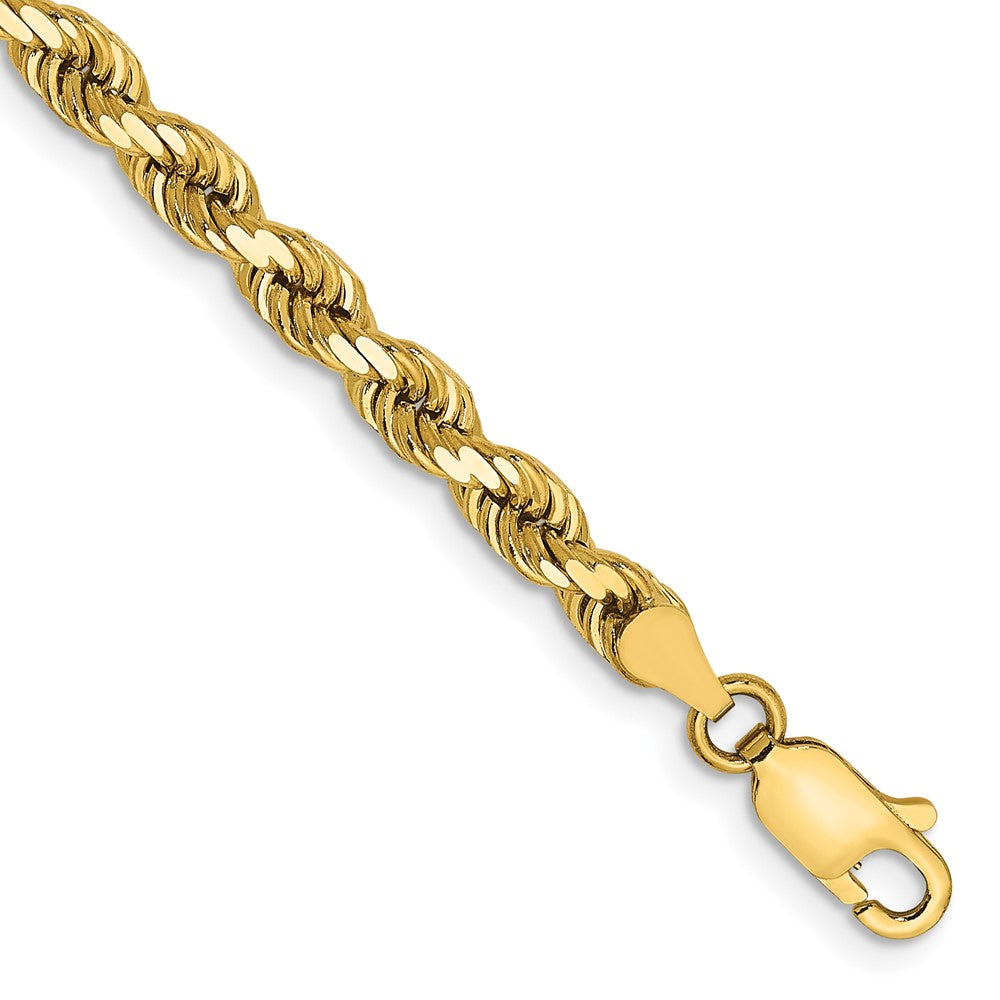 14K Diamond-cut Rope with Lobster Clasp Chain