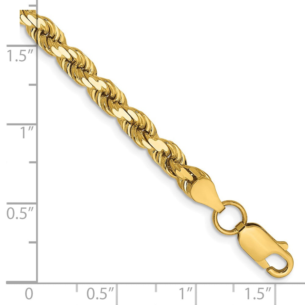 14K Diamond-cut Rope with Lobster Clasp Chain