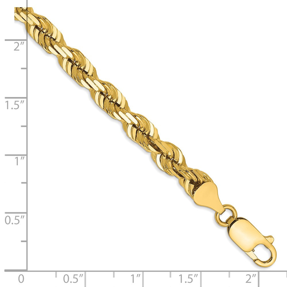 14K Diamond-cut Rope with Lobster Clasp Chain