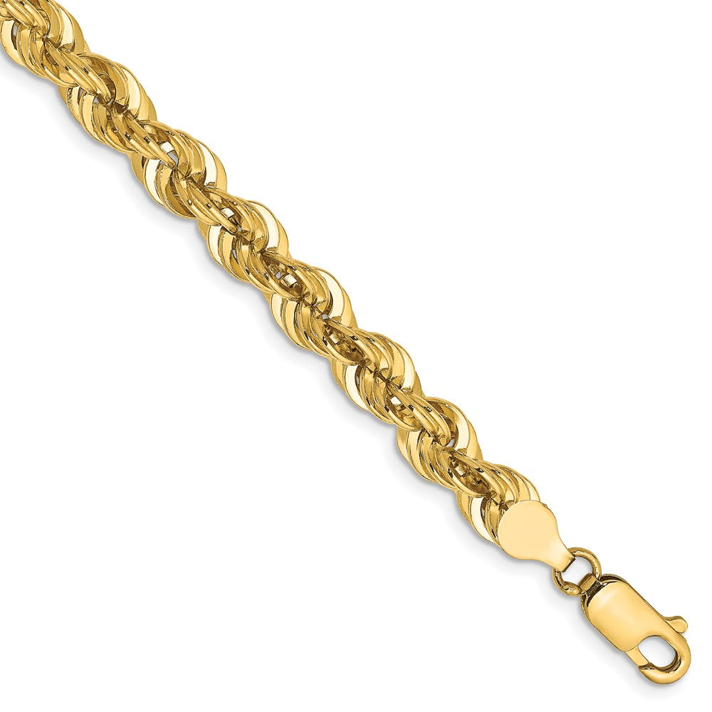 14K 8 inch 6mm Regular Rope with Lobster Clasp Chain