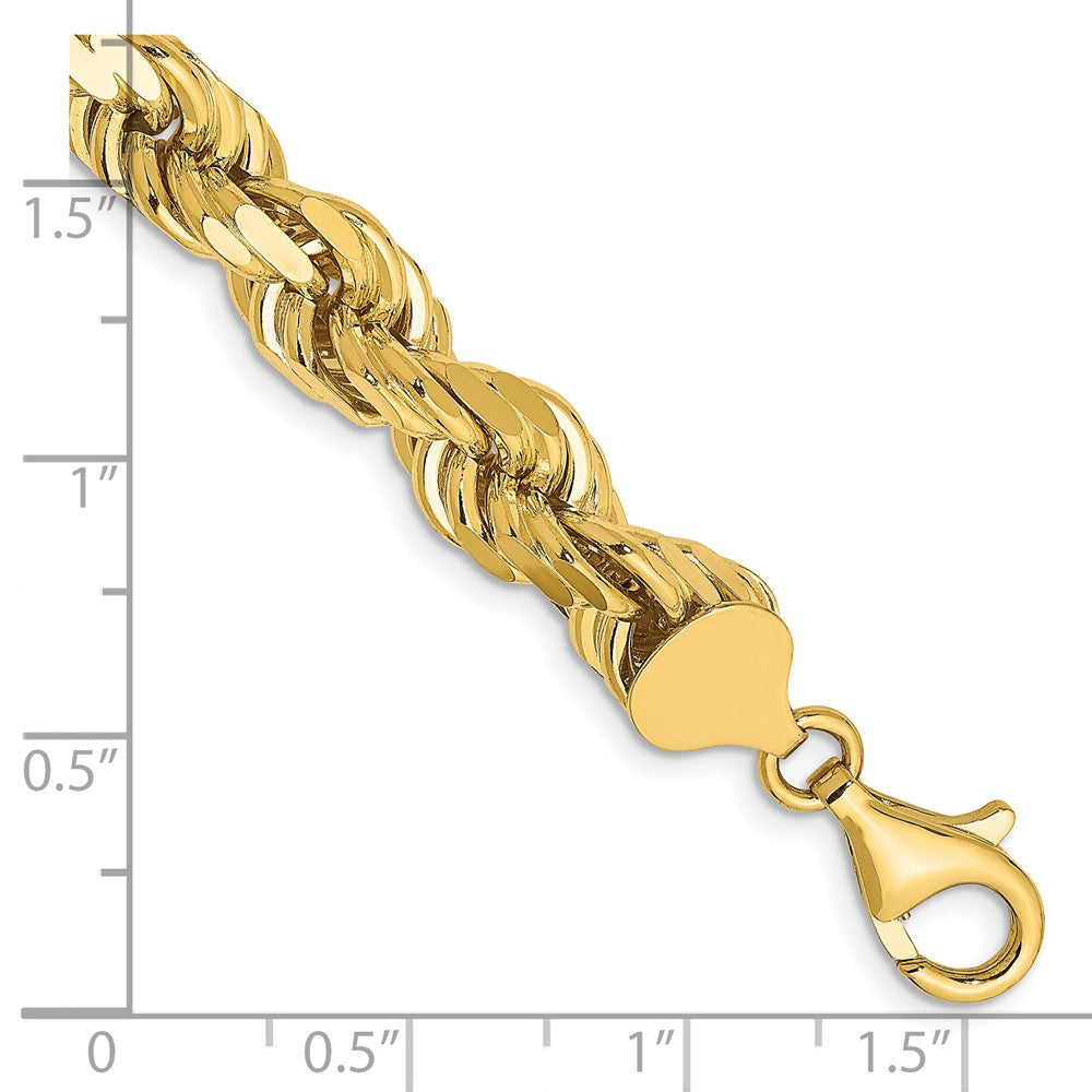 14K Diamond-cut Rope with Fancy Lobster Clasp Chain