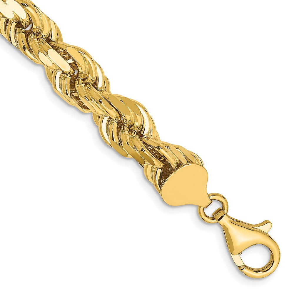 14K Diamond-cut Rope with Fancy Lobster Clasp Chain