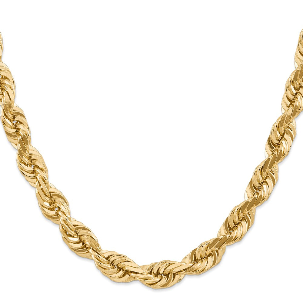 14K Diamond-cut Rope with Fancy Lobster Clasp Chain