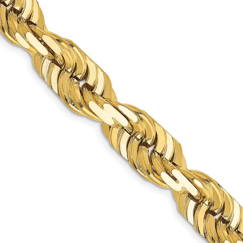 14K Diamond-cut Rope with Fancy Lobster Clasp Chain