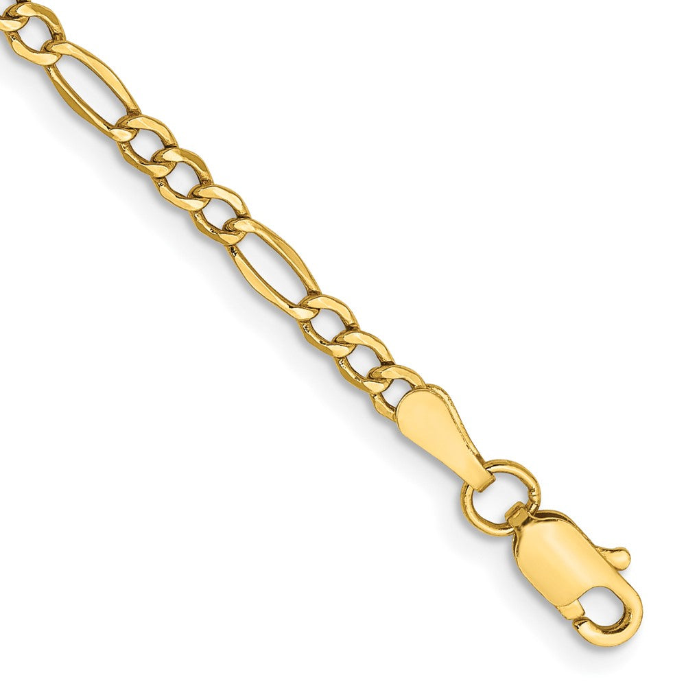 10k Semi-Solid Figaro Chain Anklet