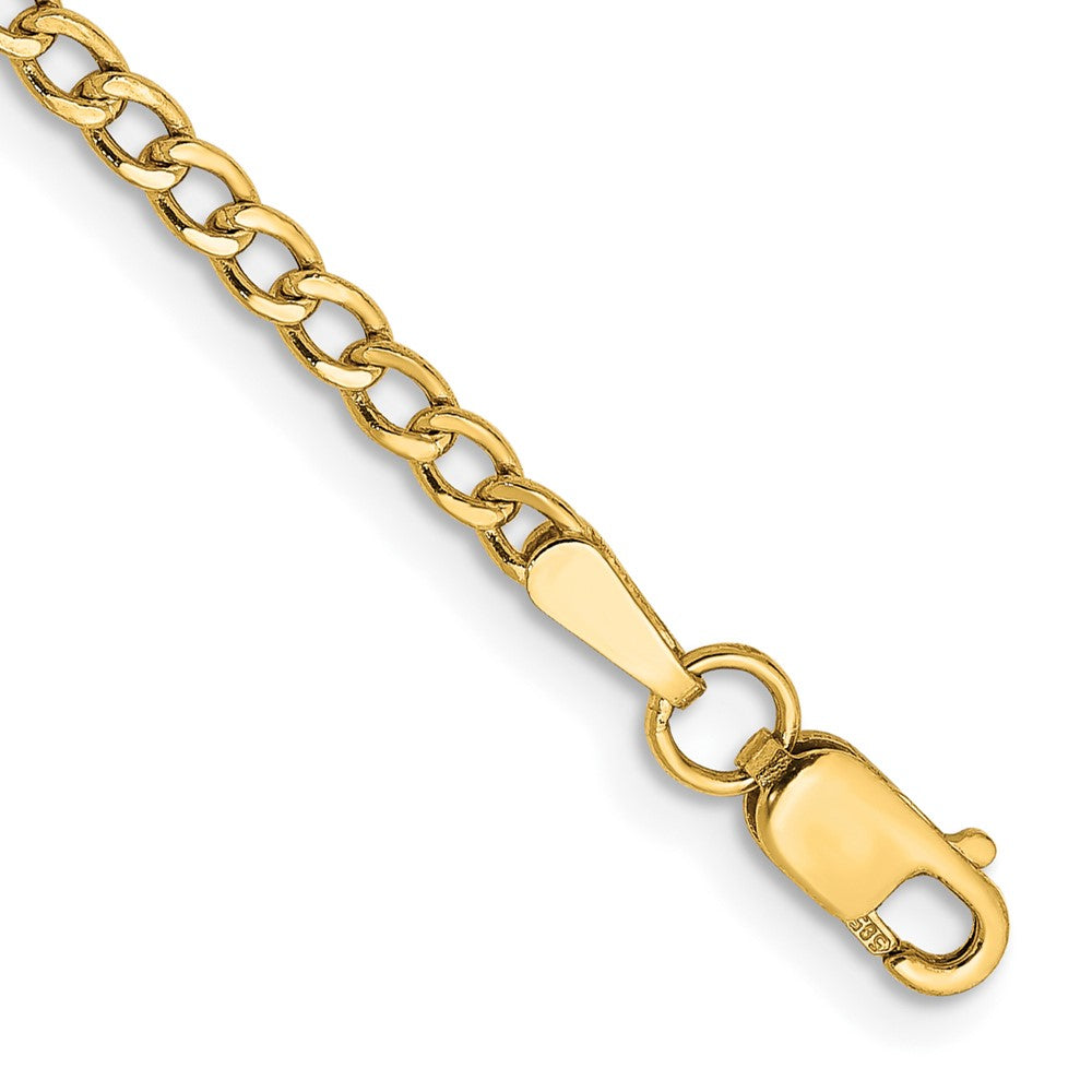 10k Semi-Solid Curb Link Chain Anklet