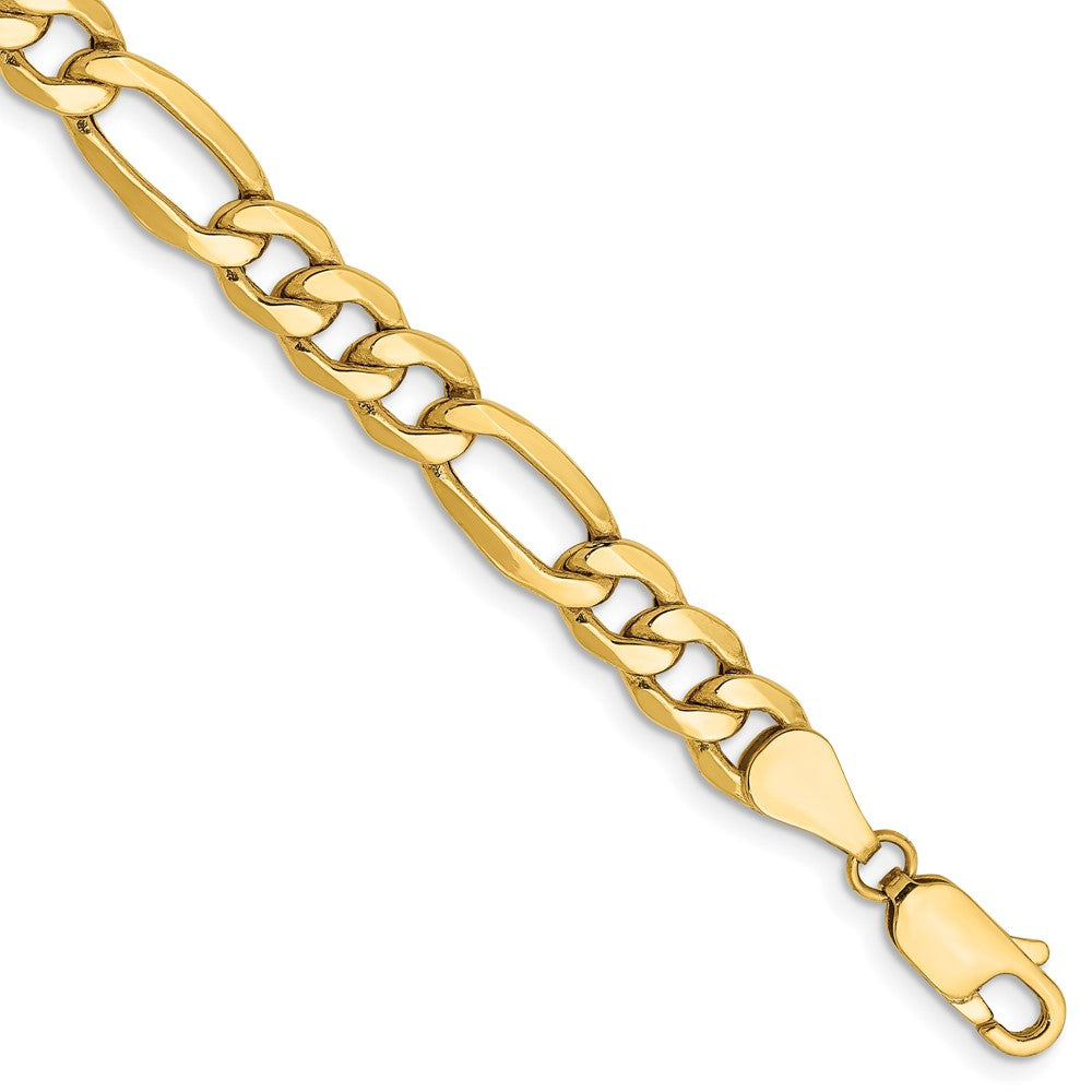 10k 6.25mm Semi-Solid Figaro Chain