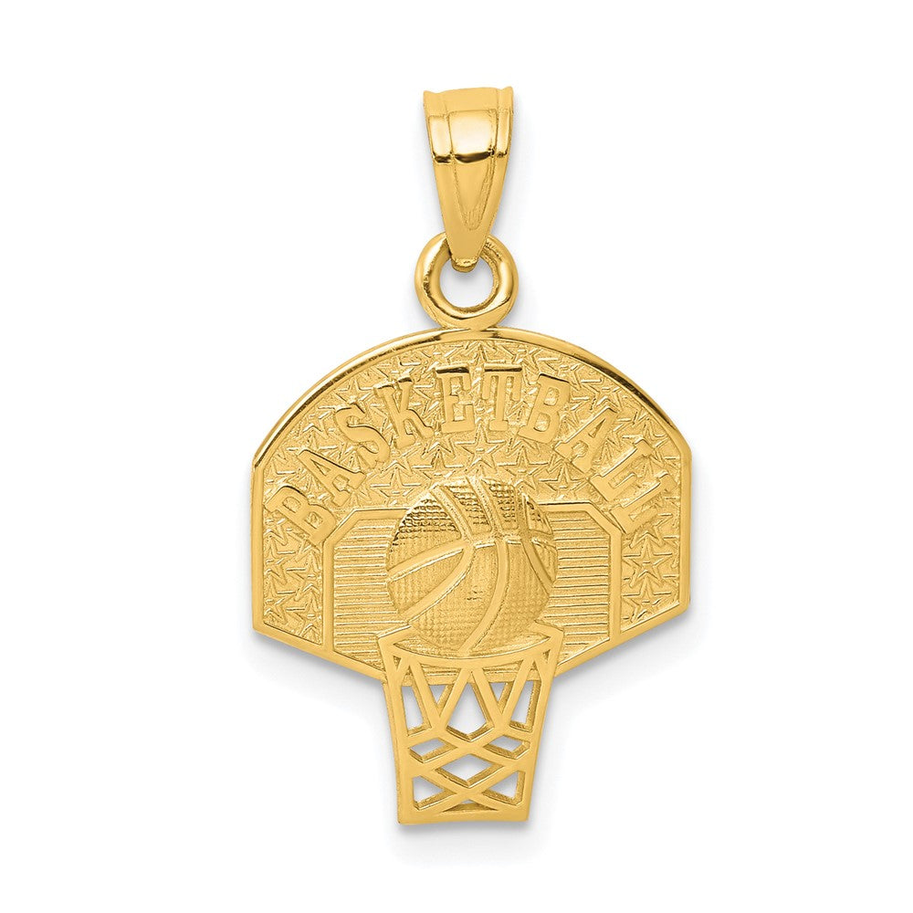10K Basketball and Net Charm