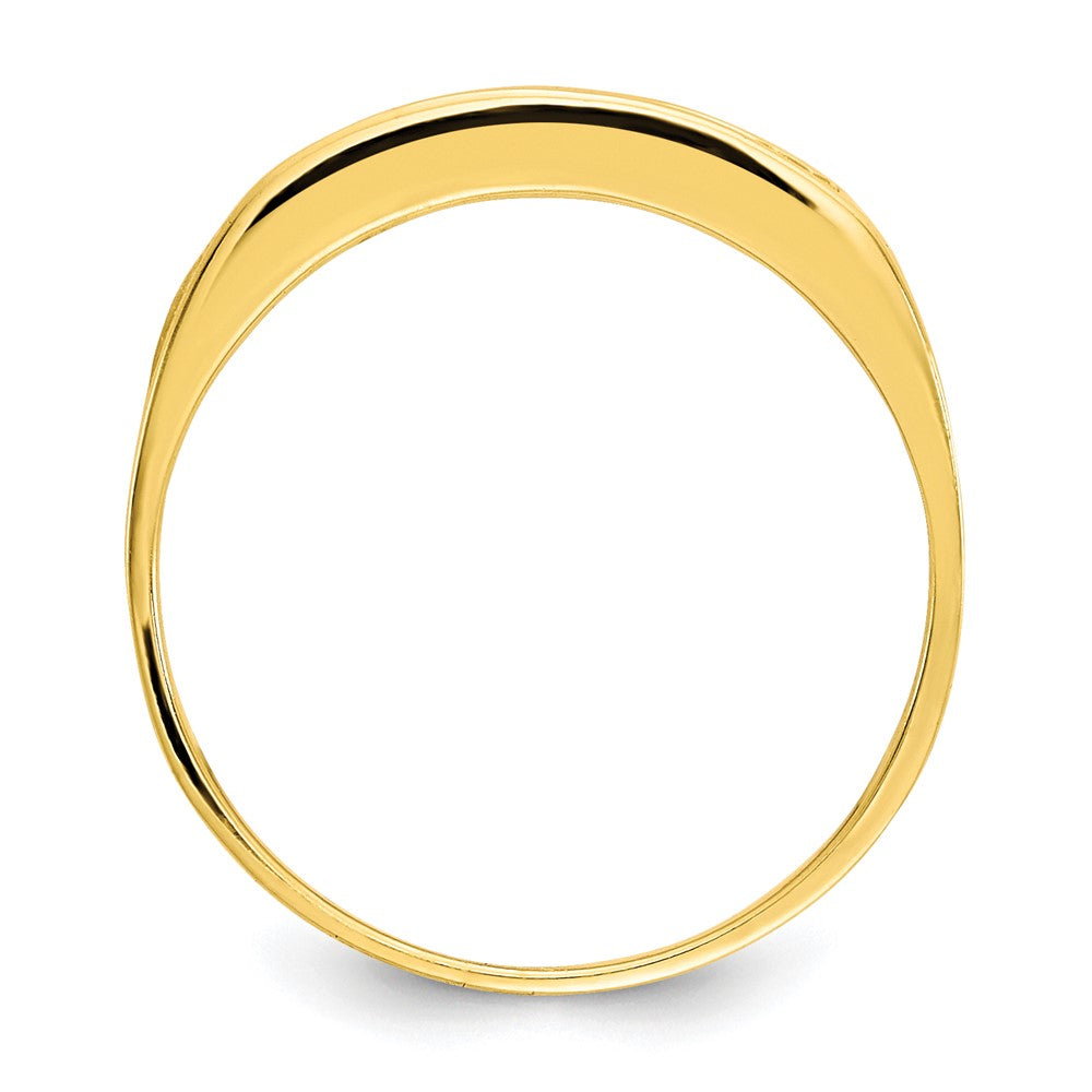 10k Polished 5-Stone CZ Size 3 Channel Ring