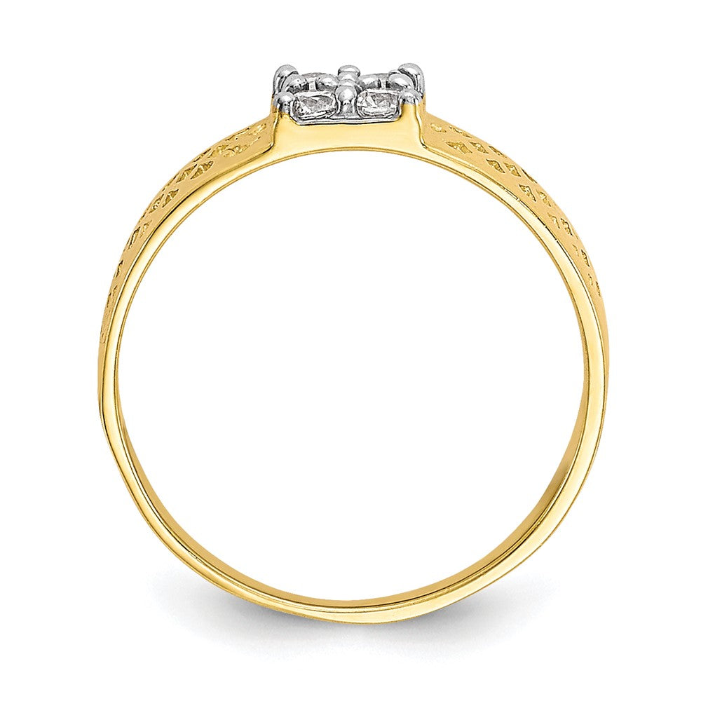10k 4-Stone CZ and Lattice Size 1 Ring