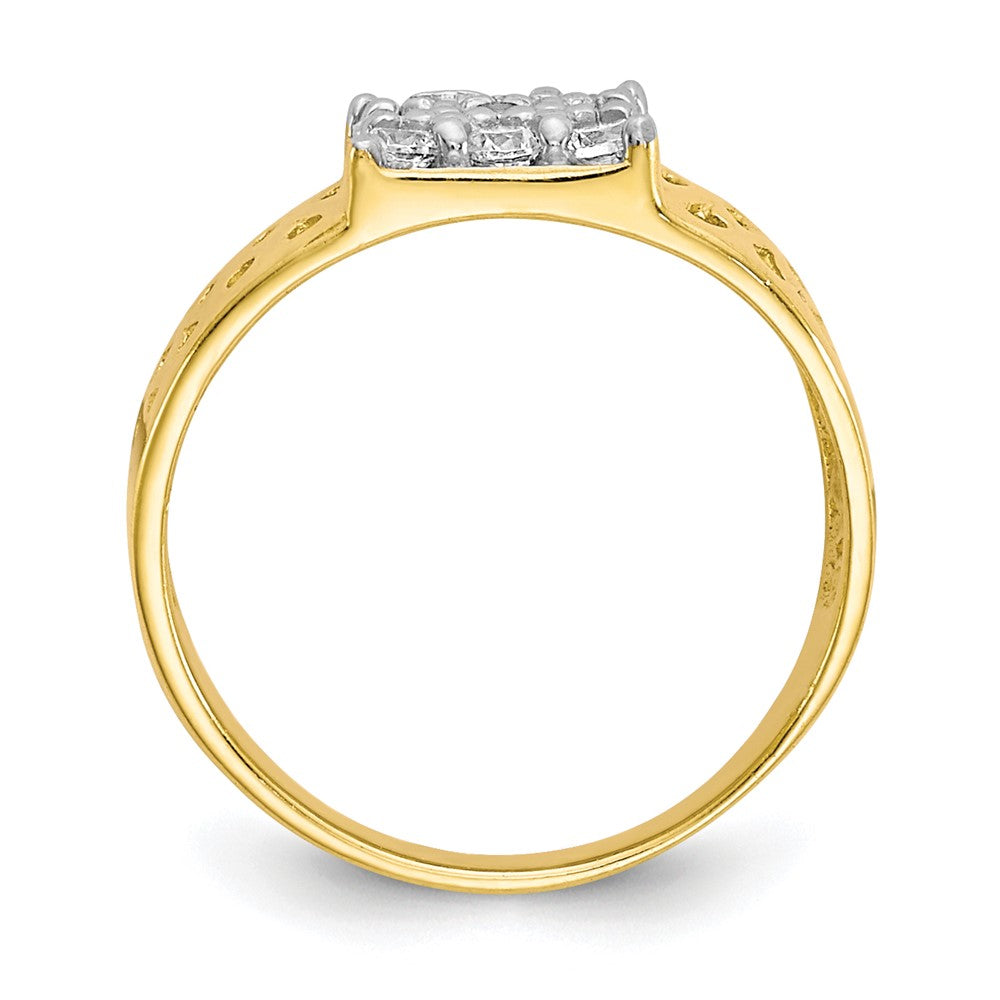 10k 9-Stone CZ and Lattice Size 1.5 Ring