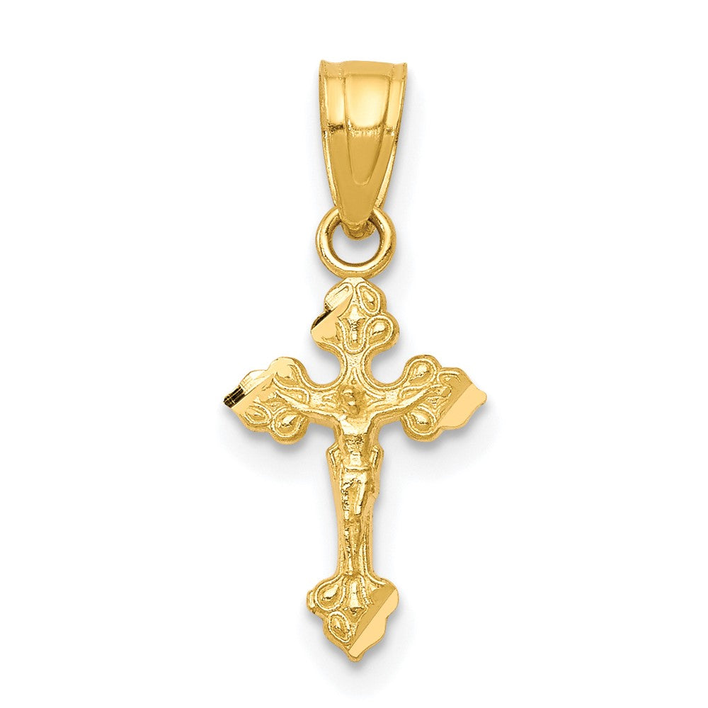 10k Tiny Crucifix Pendant