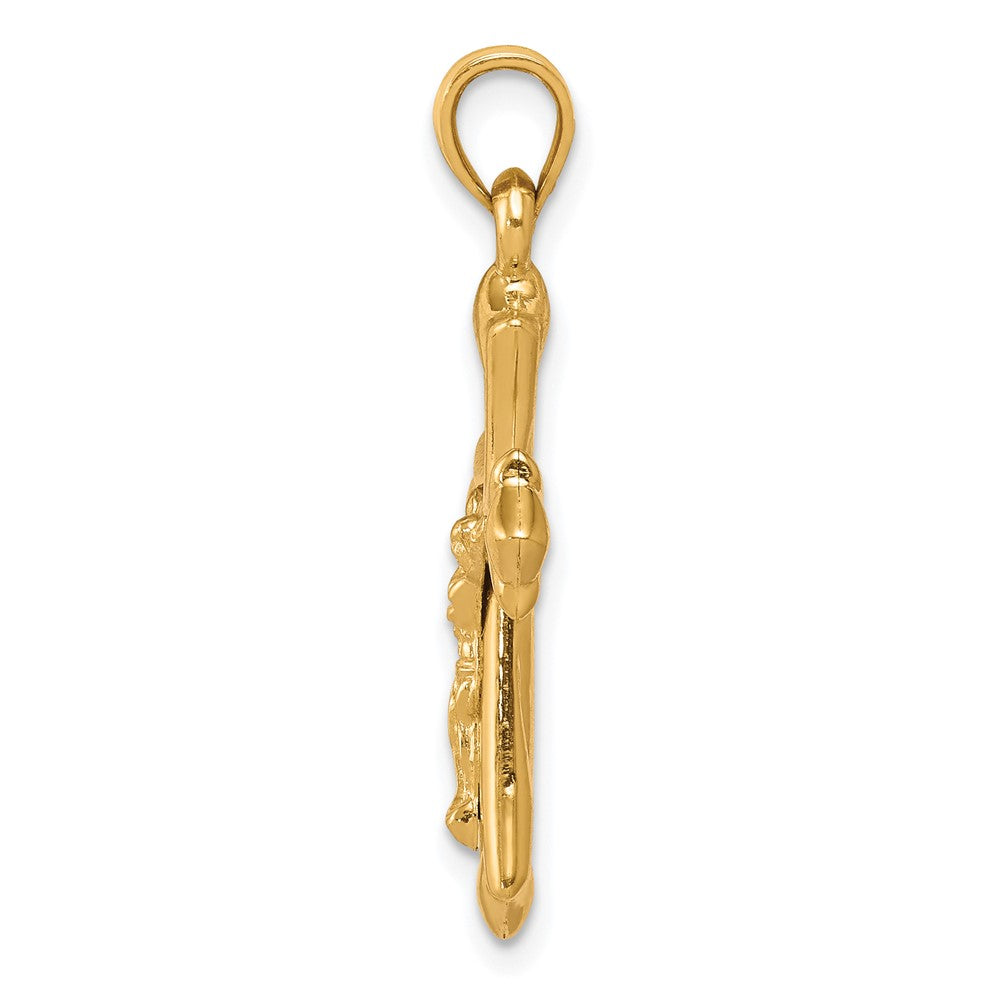 10k Reversible Crucifix / Cross Pendant