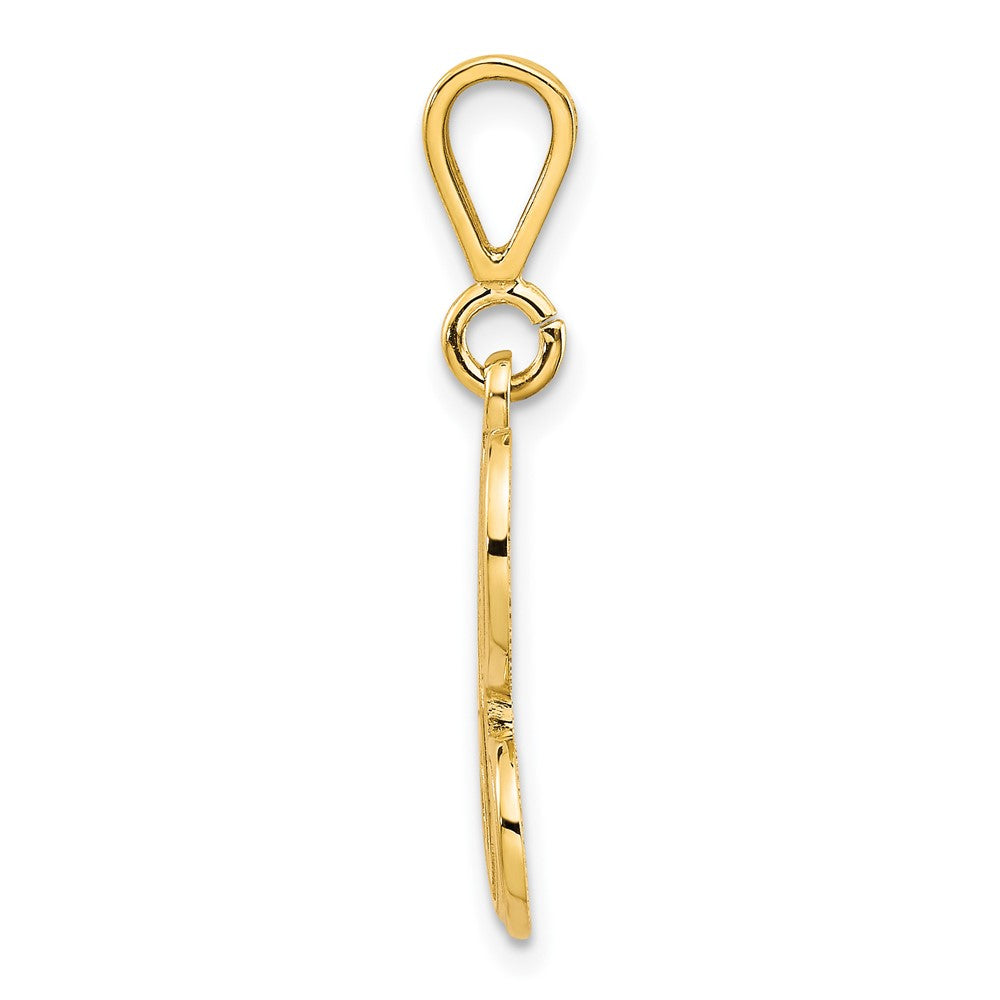 10k Large Filigree Initial H Pendant