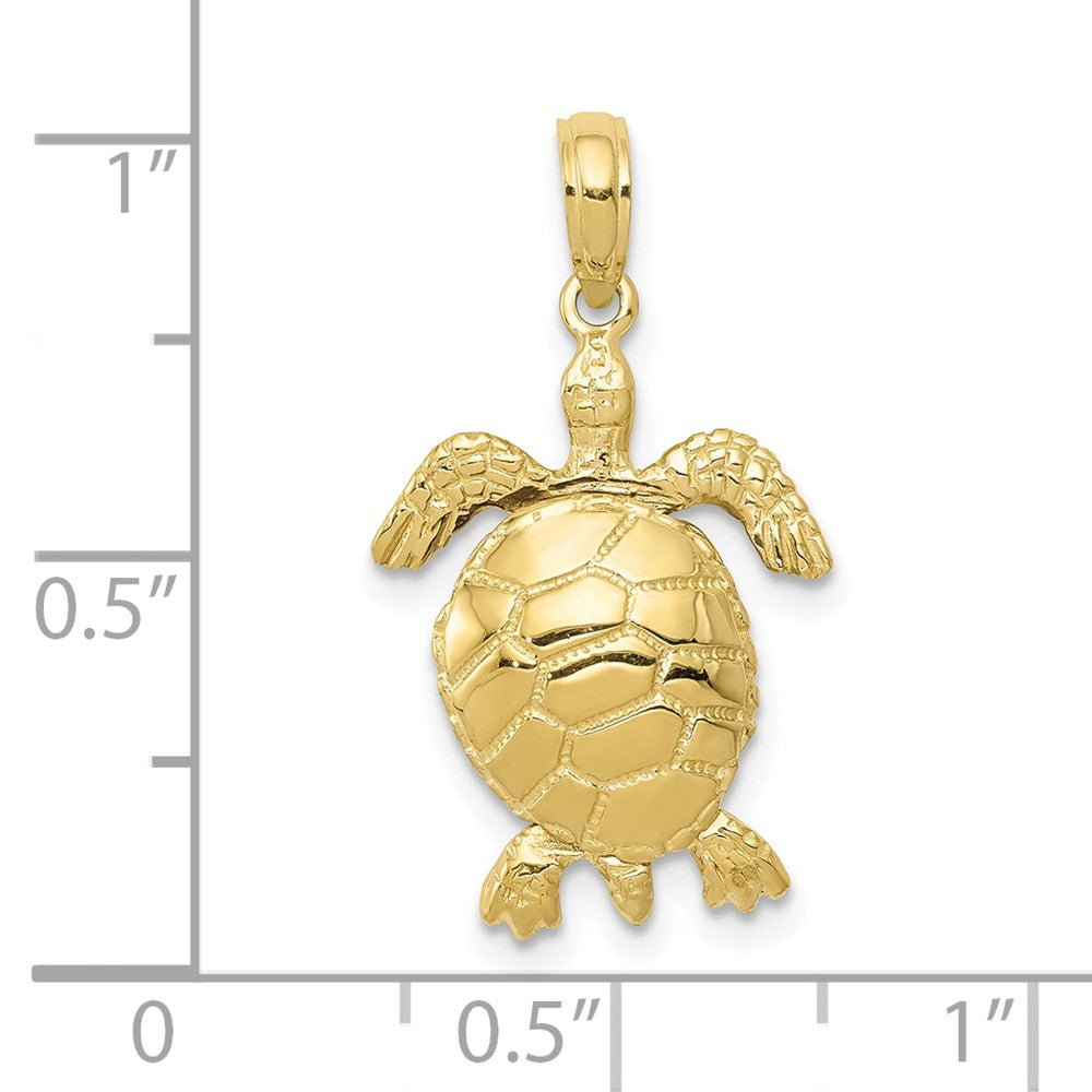 10k 3-D Moveable Turtle Necklace