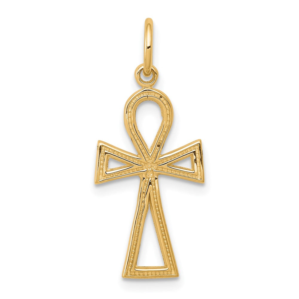 10K Ankh Cross Charm