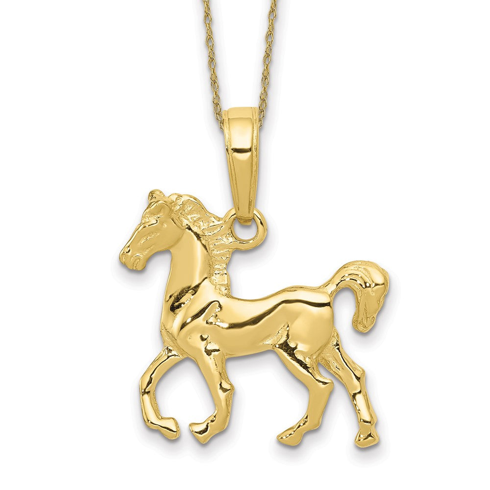 10k Standing Horse Necklace