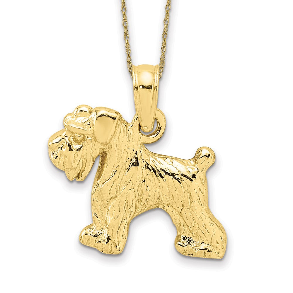 10k Schnauzer Dog Necklace