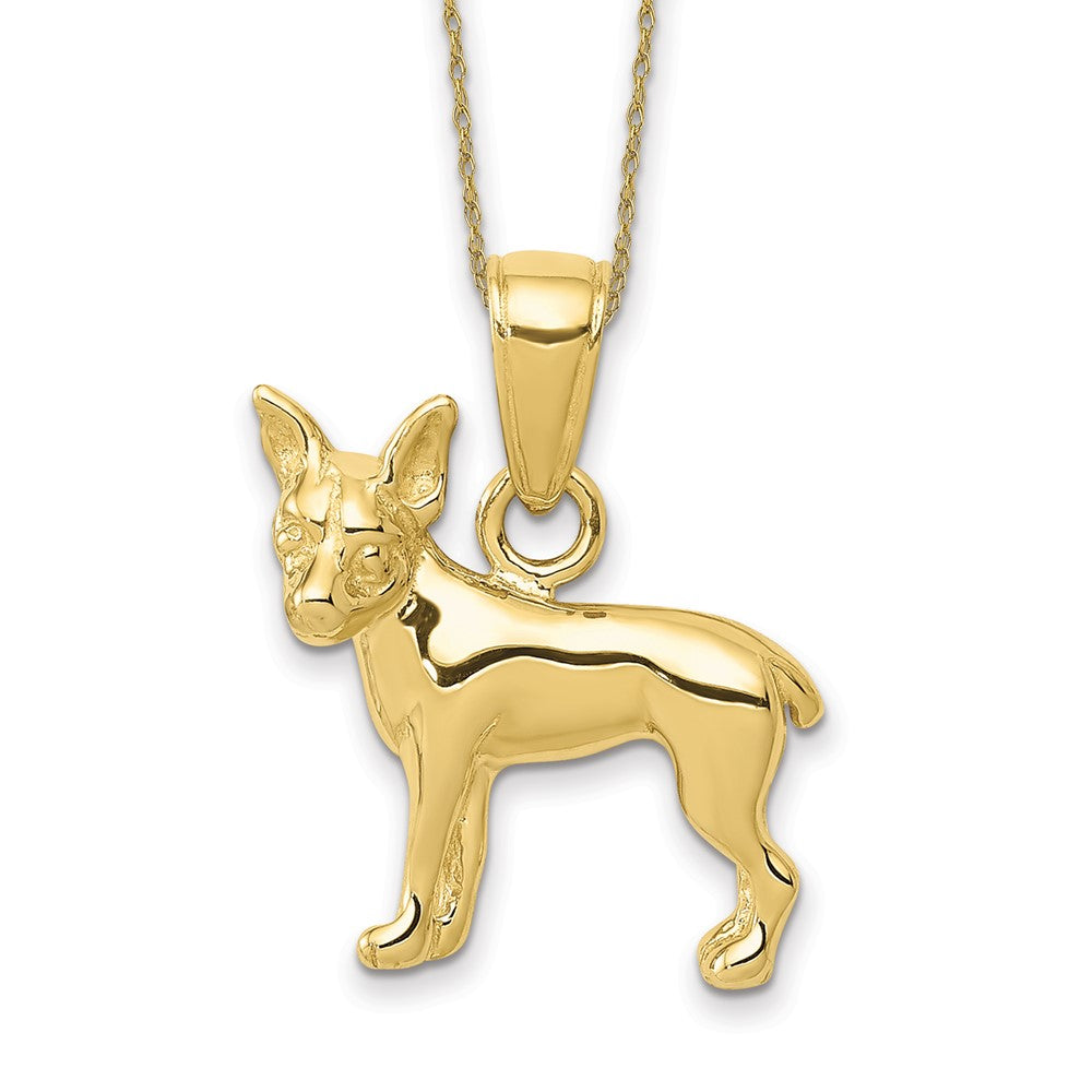 10k Chihuahua Dog Necklace