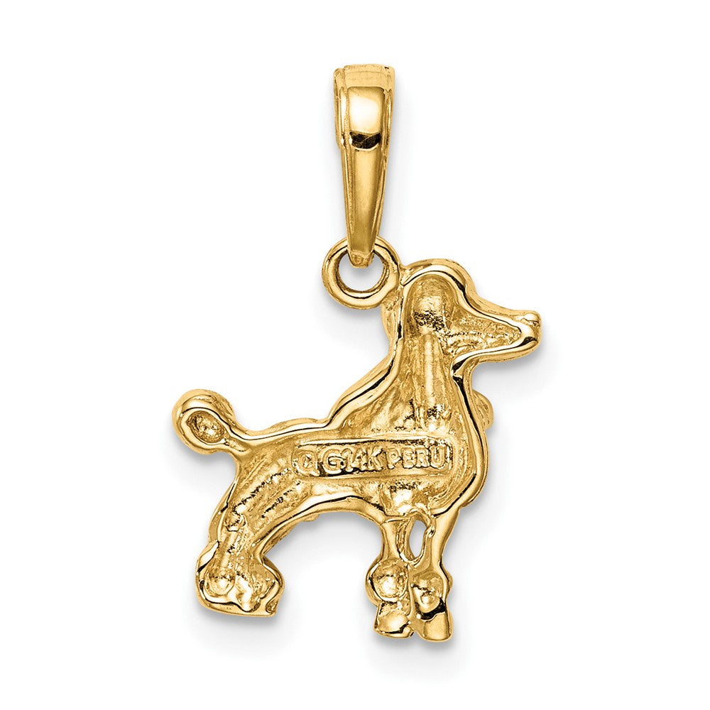 10k Poodle Dog Necklace