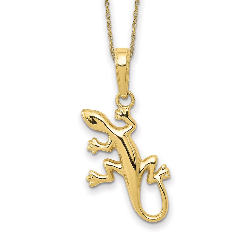 10k Gecko Necklace