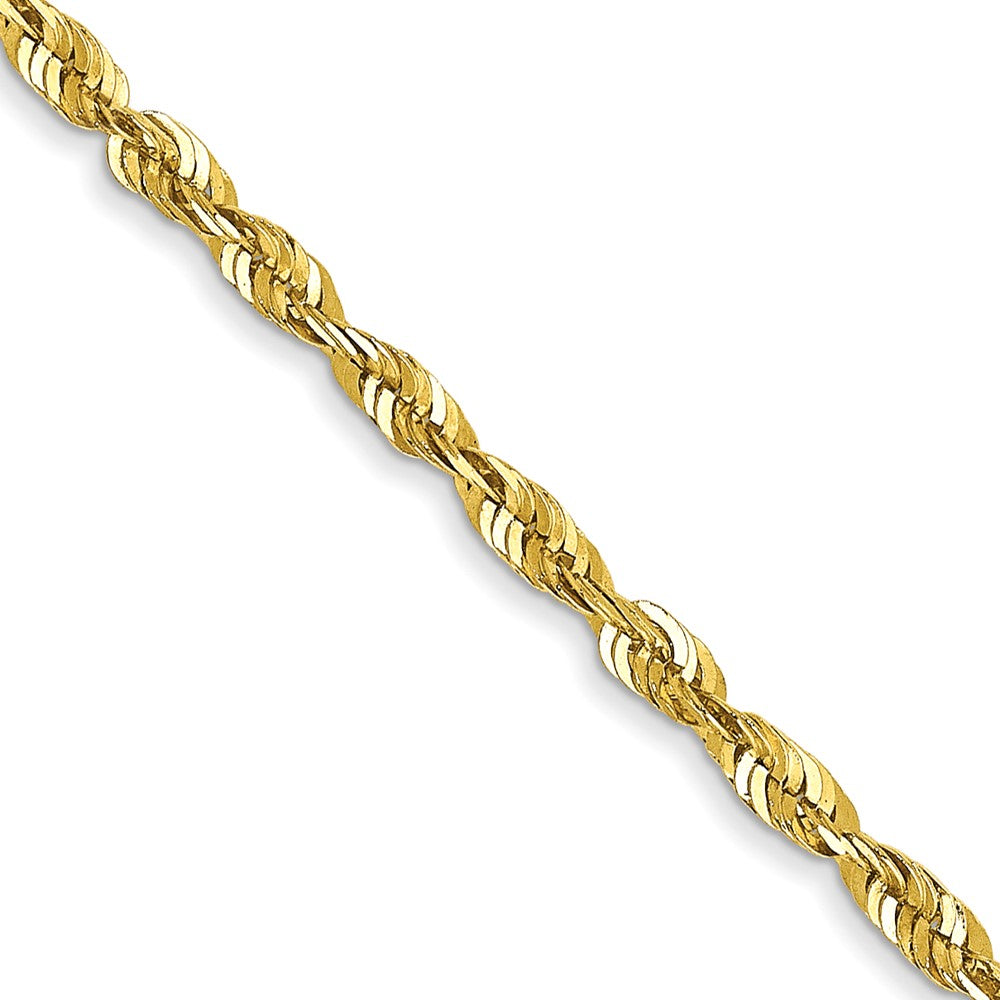 10k Extra-Light Diamond Cut Rope Chain