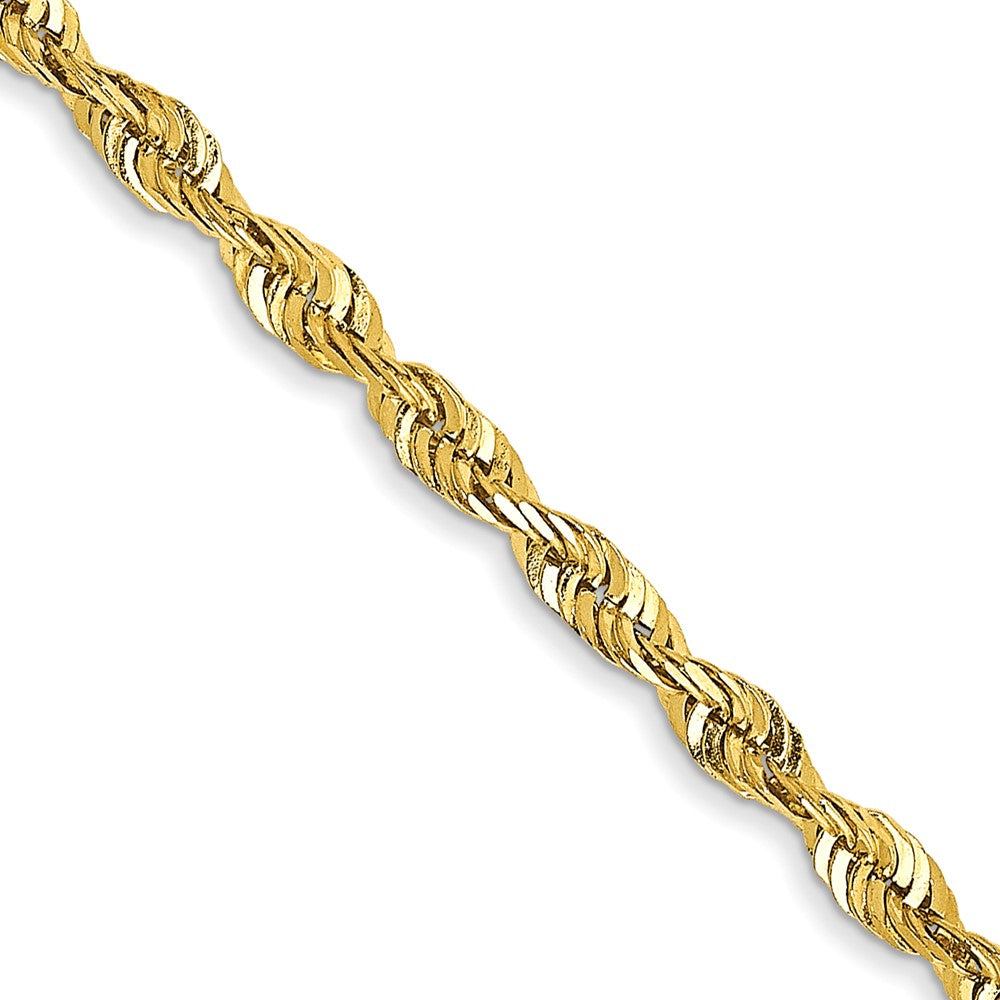 10k Extra-Light Diamond Cut Rope Chain