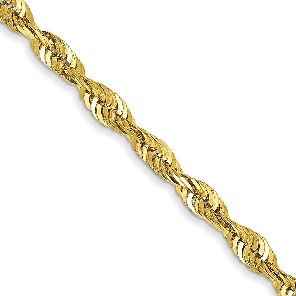 10k Extra-Light Diamond Cut Rope Chain