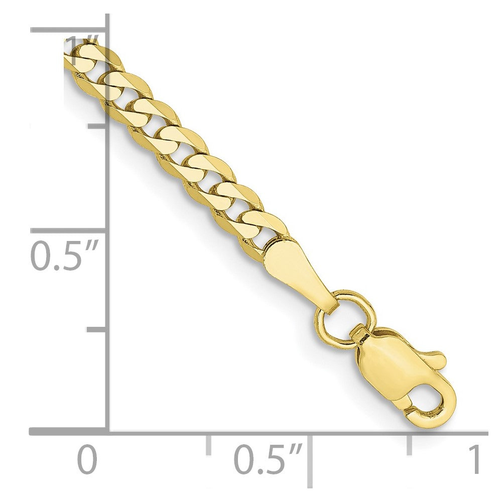 10k 2.9mm Flat Beveled Curb Chain