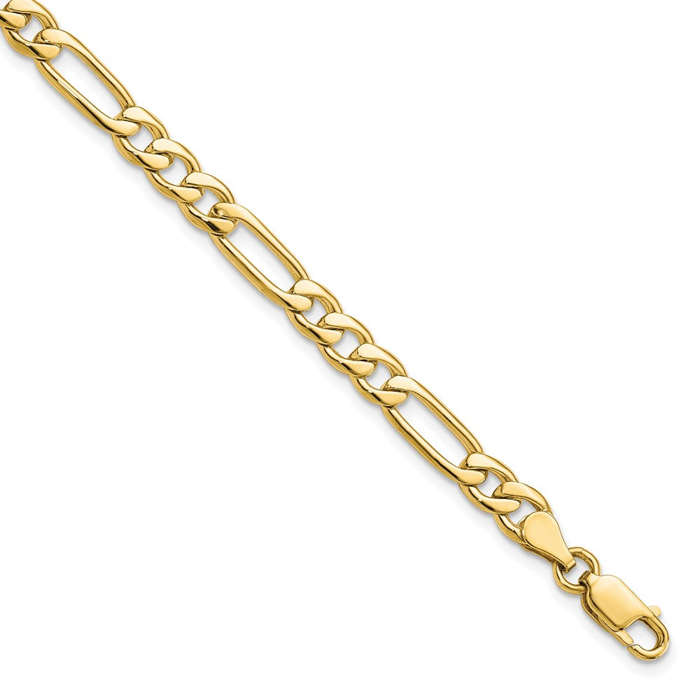 10k Fancy Polished Figaro Link Bracelet