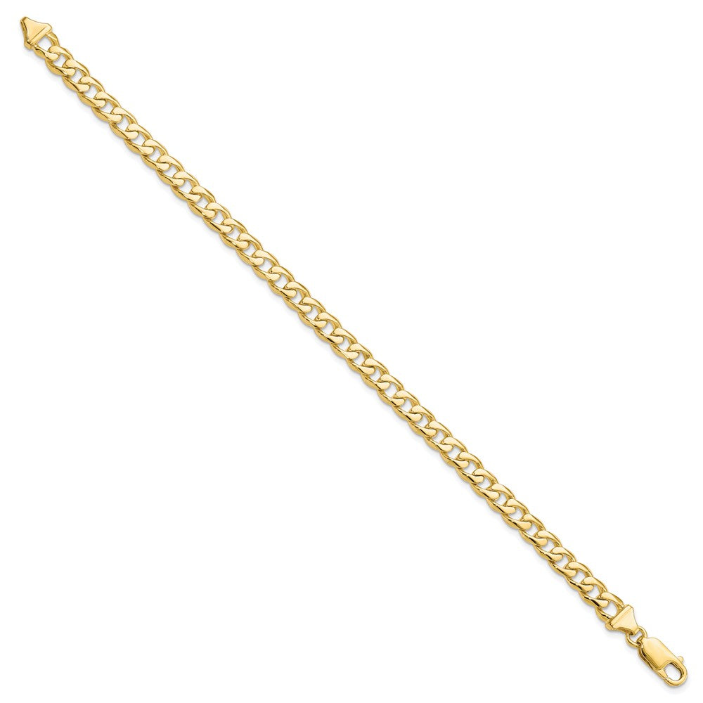 10k Hand-polished Fancy Curb Link Bracelet