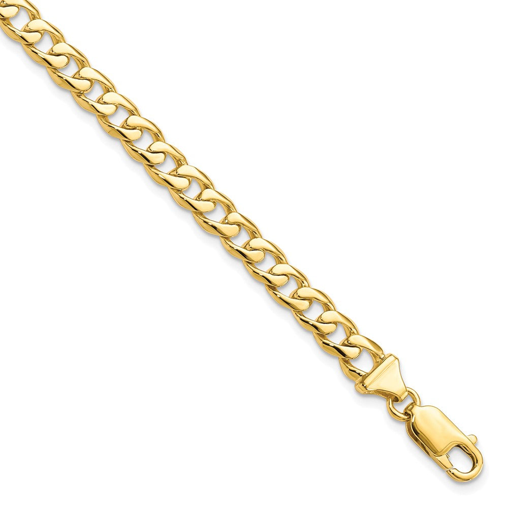 10k Hand-polished Fancy Curb Link Bracelet