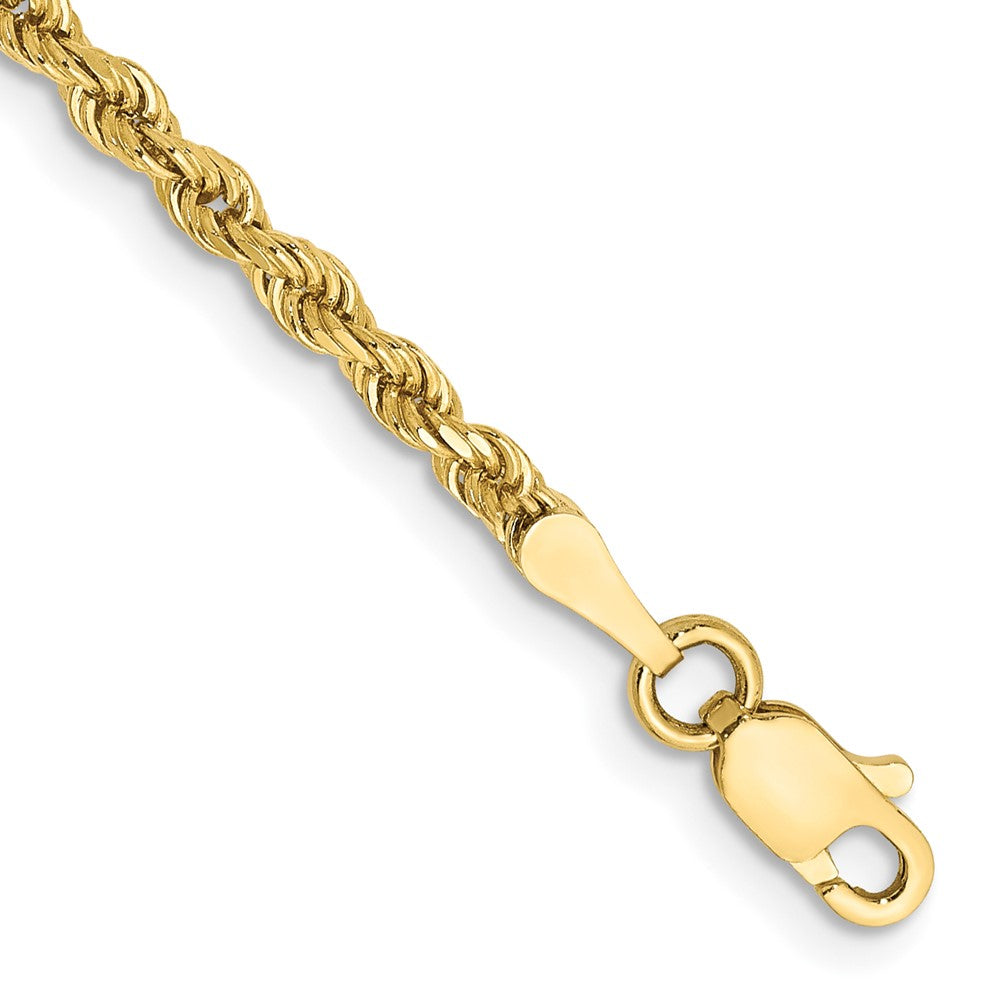 10k Diamond-cut Rope Chain Anklet