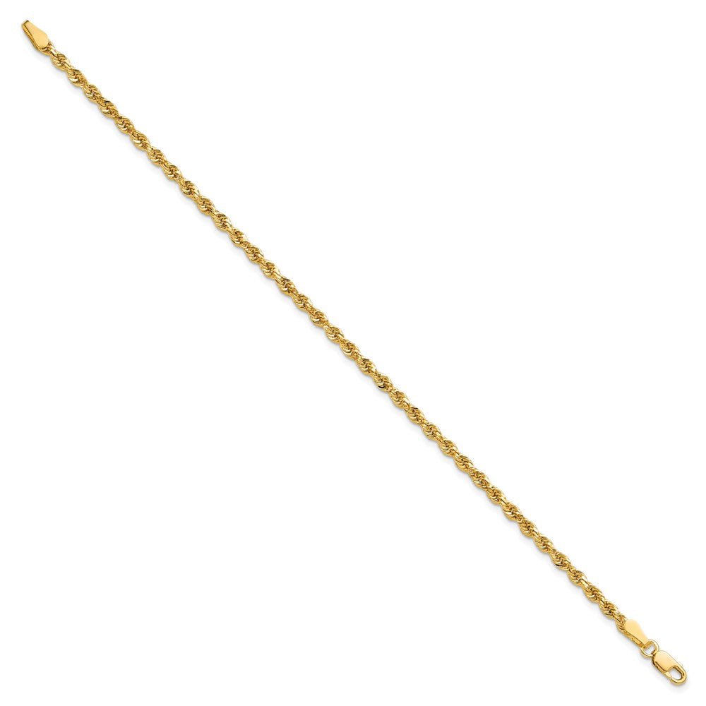 10k Diamond-cut Rope Chain Anklet