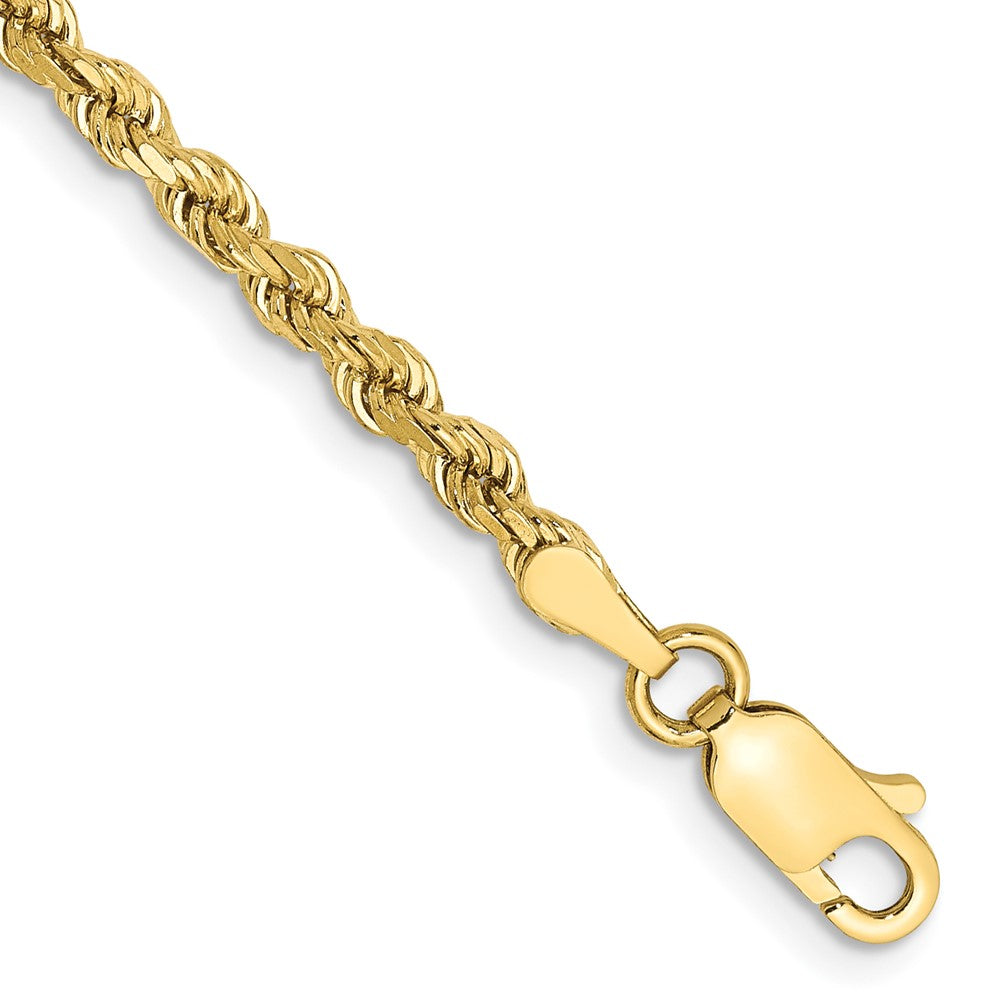 10k Diamond-cut Rope Chain Anklet