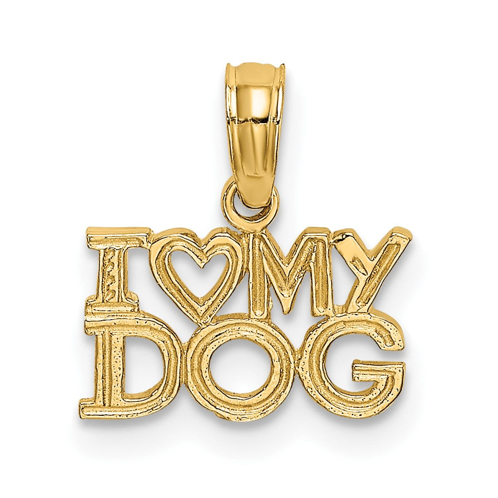 10k I HEART MY DOG Charm