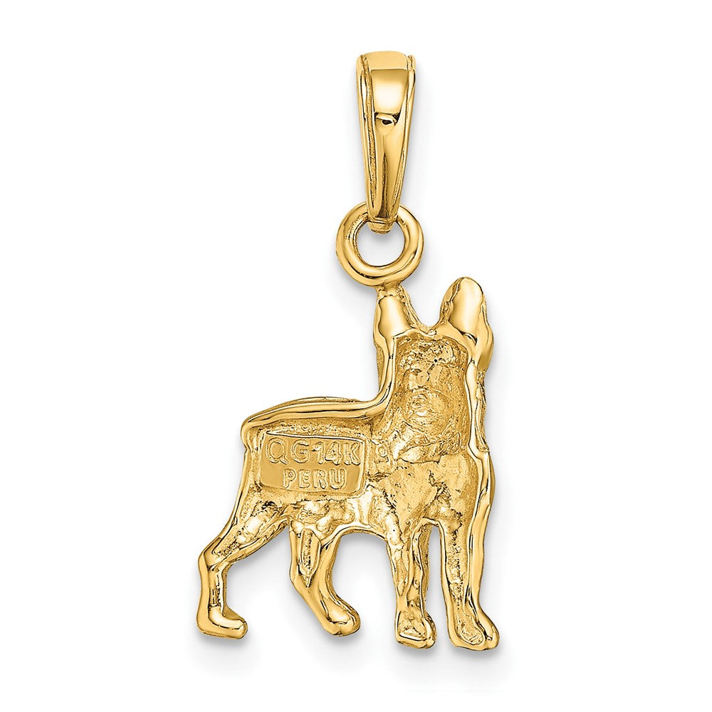 10k Boston Terrier Dog Necklace