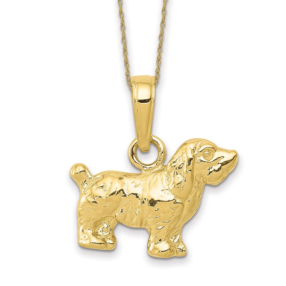 10k Cocker Spaniel Dog Necklace