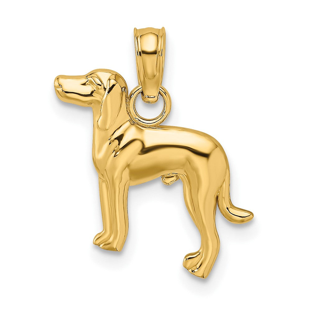 10K 2-D Greyhound Dog Charm